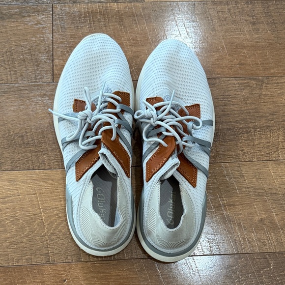 Olukai Stylish White and Brown Men's Shoes